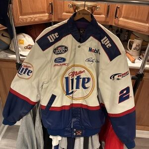 Miller Lite Racing Bomber Jacket - White and Blue